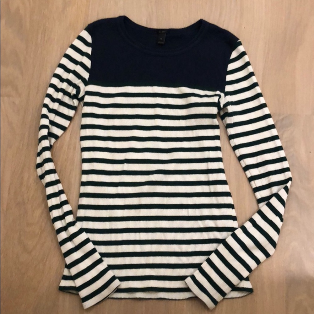 J.Crew striped long sleeve tee